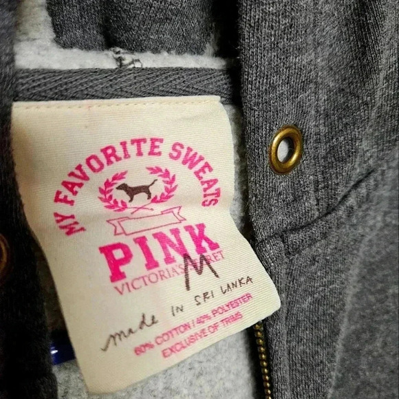 PINK Victoria Secret Fleece Zip Up Size Small - Picture 5 of 6
